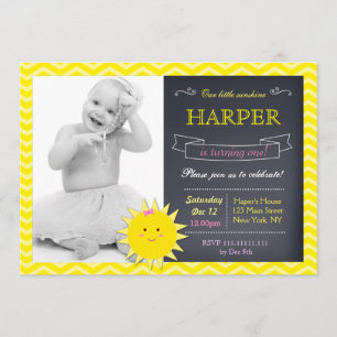 Invitations à la fête d'anniversaire Sunshine Chal