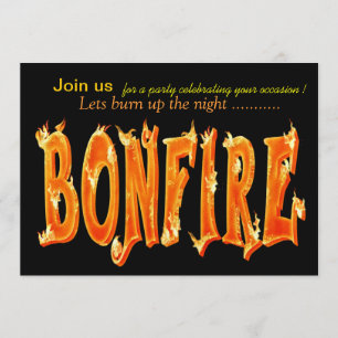 Invitations à la fête de Bonfire