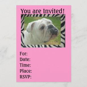 Invitations à la fête de Chien à Chien à Chien à M