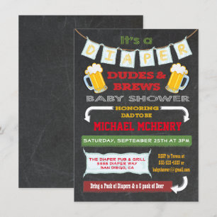 Invitations à la fête de la bière et de la couche 
