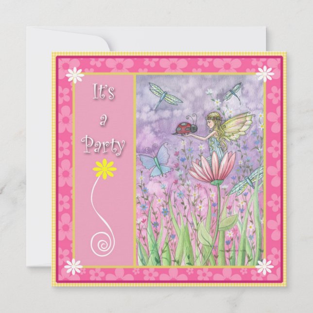 Invitations à la fête de la fée douce par Molly Ha (Devant)