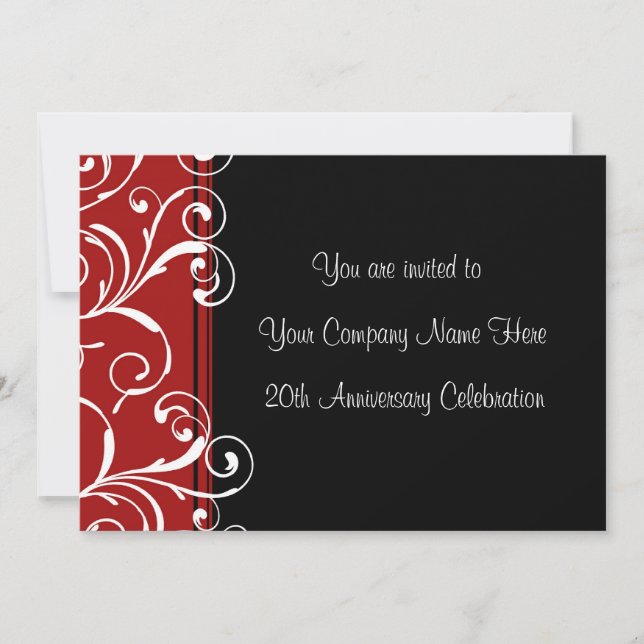 Invitations à la fête de l'anniversaire de l'entre (Devant)