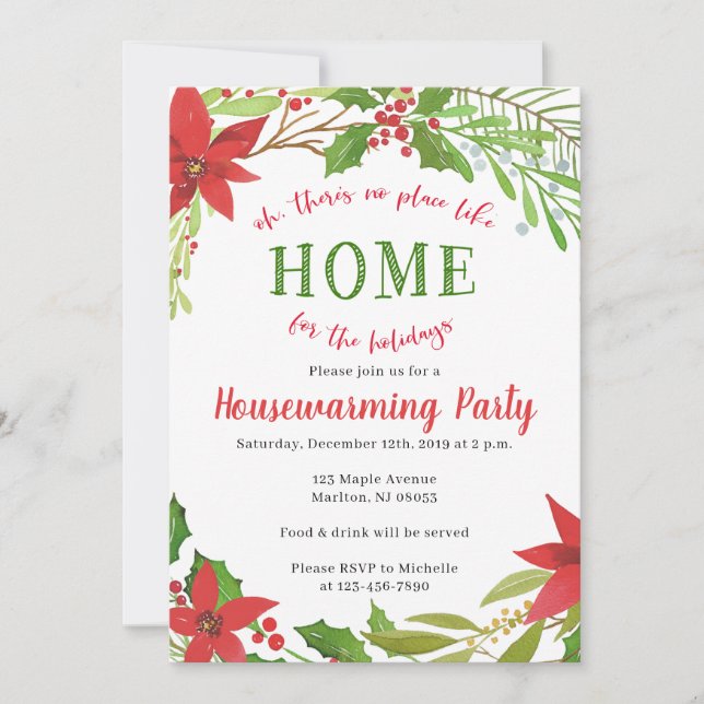 Invitations à la fête de Noël (Devant)