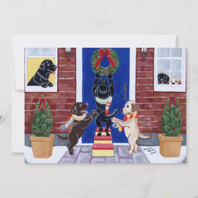 Invitations à la fête de Noël au Labrador (Devant)