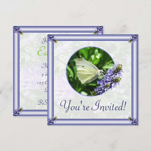Invitations à la fête de Pâques du Jardin des papi (Devant / Derrière)