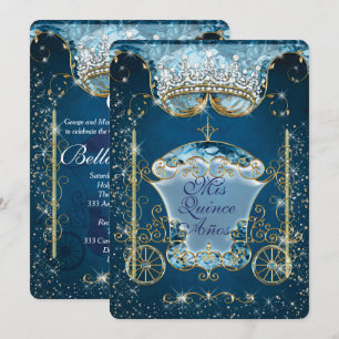 Invitations à la fête de style Cendrillon