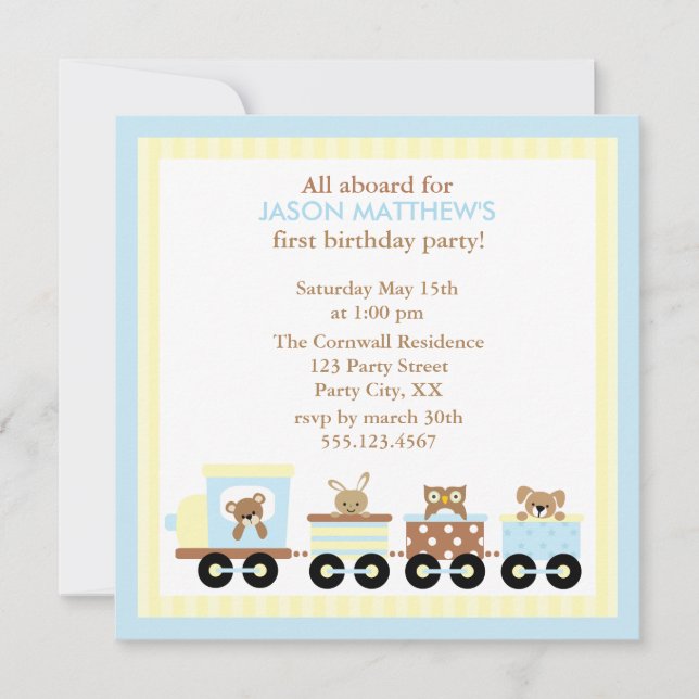 Invitations à la fête des Anniversaires de enfants (Devant)