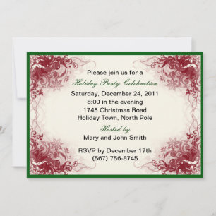 Invitations à la Fête des Fêtes de Red Swirl