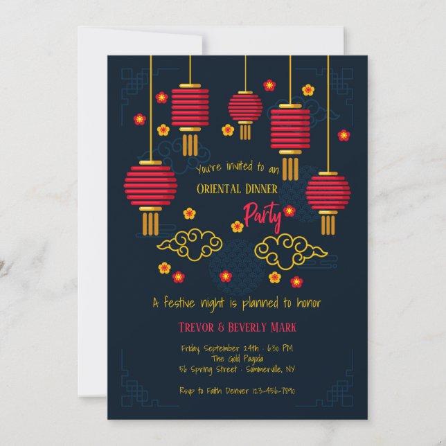 Invitations à la fête des Lanternes rouges (Devant)