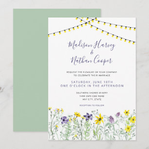 Invitations à la fête des mariages floraux fleur s