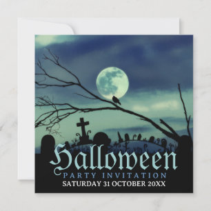 Invitations à la fête d'Halloween dans les ténèbre