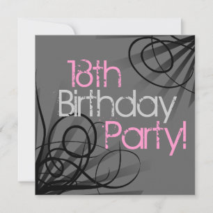 Invitations à la fête du 18e anniversaire