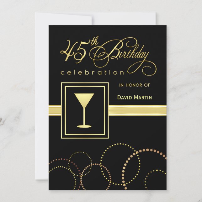 Invitations à la fête du 45e anniversaire - Contem (Devant)