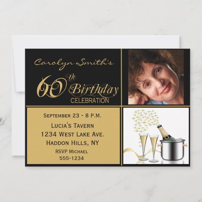 Invitations à la fête du 60e anniversaire (Devant)