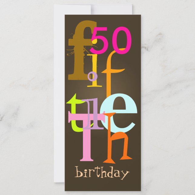 Invitations à la fête du cinquantième anniversaire (Devant)