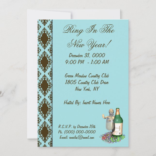 Invitations à la fête du Nouvel An (Devant)