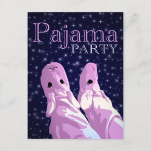 invitations à la fête du pyjama : nuit
