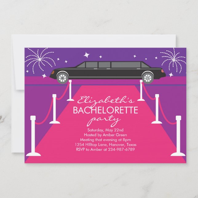 Invitations à la limite de la partie de bacheloret (Devant)