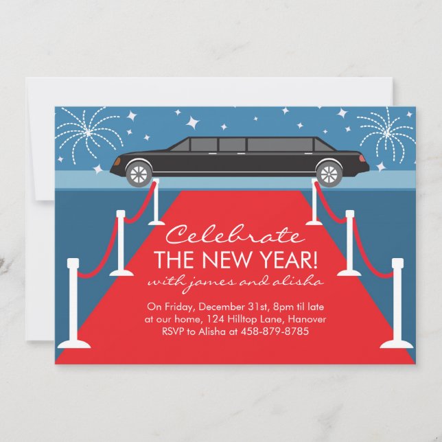 Invitations à la limousine et au tapis rouge (Devant)
