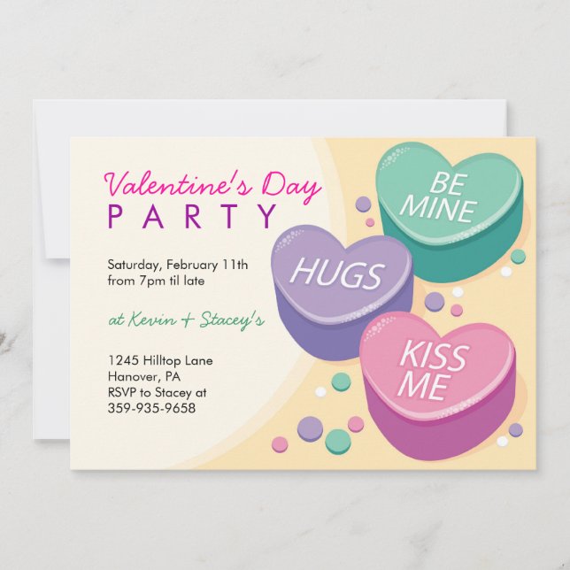 Invitations à la Saint Valentin (Devant)