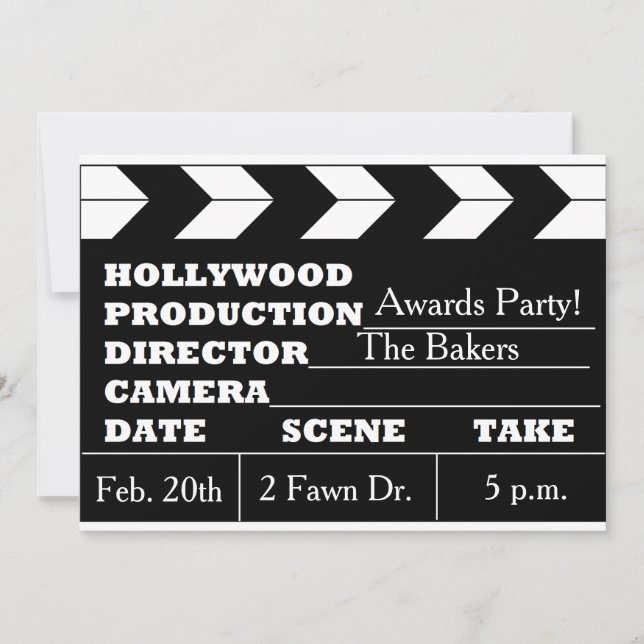 Invitations à la soirée des prix de cinéma (Devant)