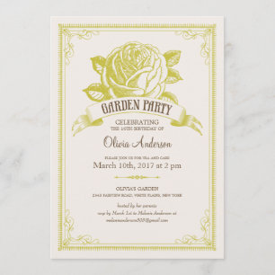 Invitations à la soirée thé du jardin