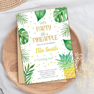 Invitations à l'ananas vert
