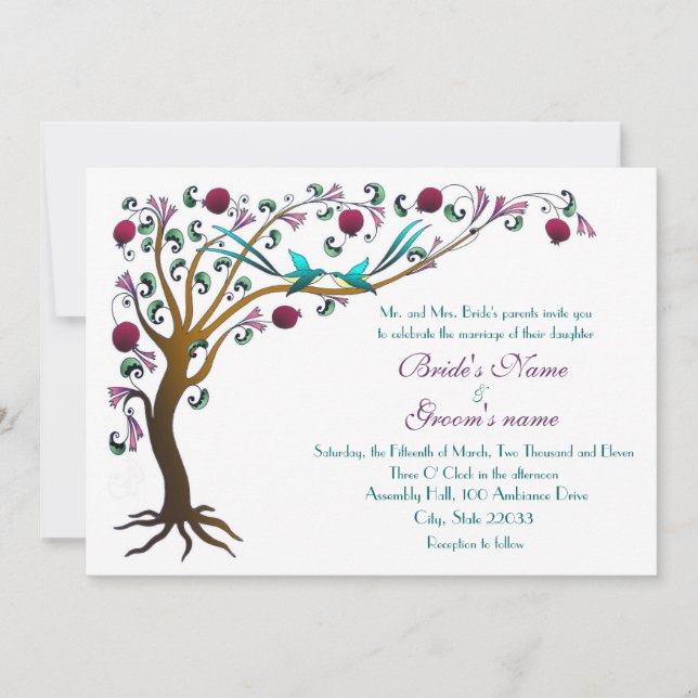 Invitations à l'arbre de vie (Devant)
