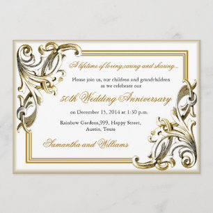 Invitations à l'élégant anniversaire du Mariage d'