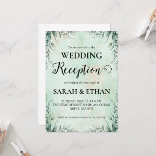 invitations à mariage eucalyptus simples