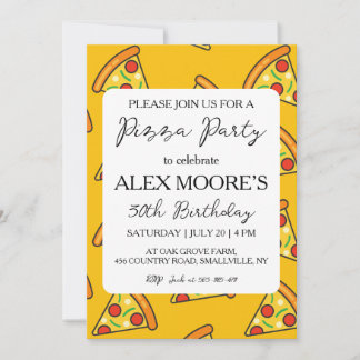 invitations à pizza italienne