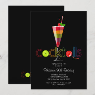 Invitations à Rainbow Cocktail Party