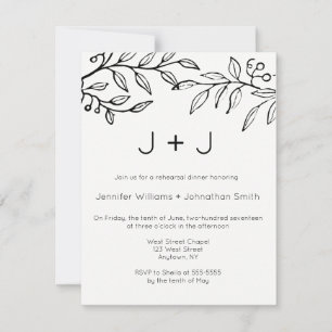 Invitations à un dîner de répétition de branche mo