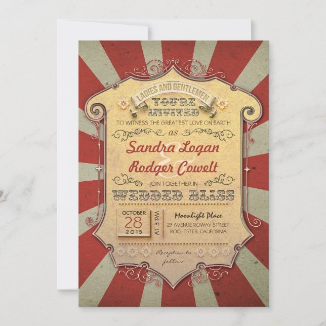invitations à un mariage carnaval (Devant)