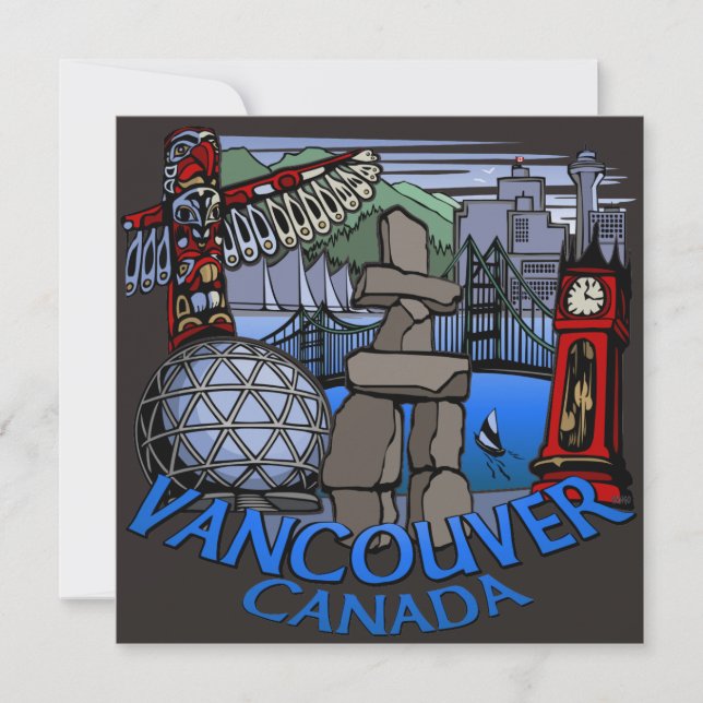 Invitations à Vancouver Personnalisées Vancouver R (Devant)