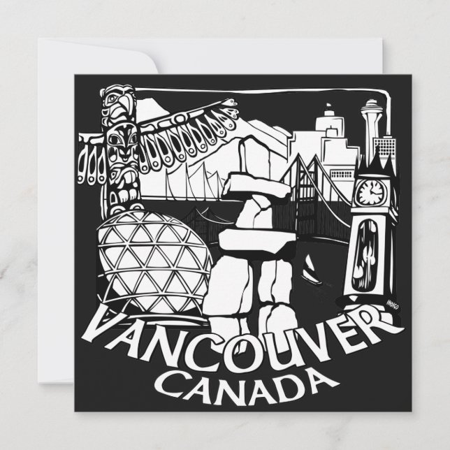 Invitations à Vancouver Personnalisées Vancouver R (Devant)