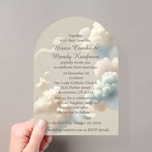 Invitations acryliques Bliss Éthérées (In situ (ordinateur de poche))