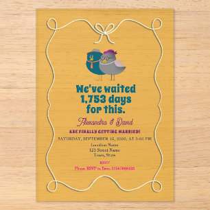 Invitations Acryliques Mariages amusantes