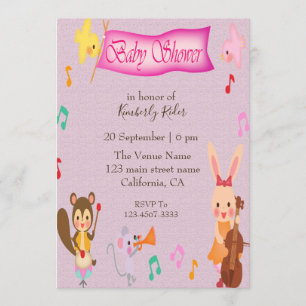 Invitations amusantes à la comédie musicale animal