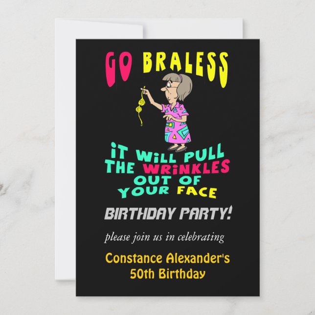 Invitations amusantes à la fête d'anniversaire des (Devant)