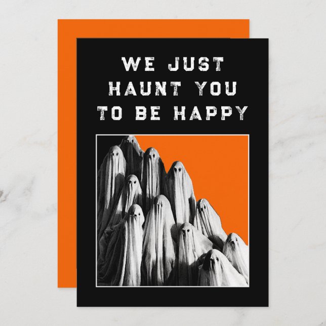 Invitations amusantes de la fête d'Halloween (Devant / Derrière)