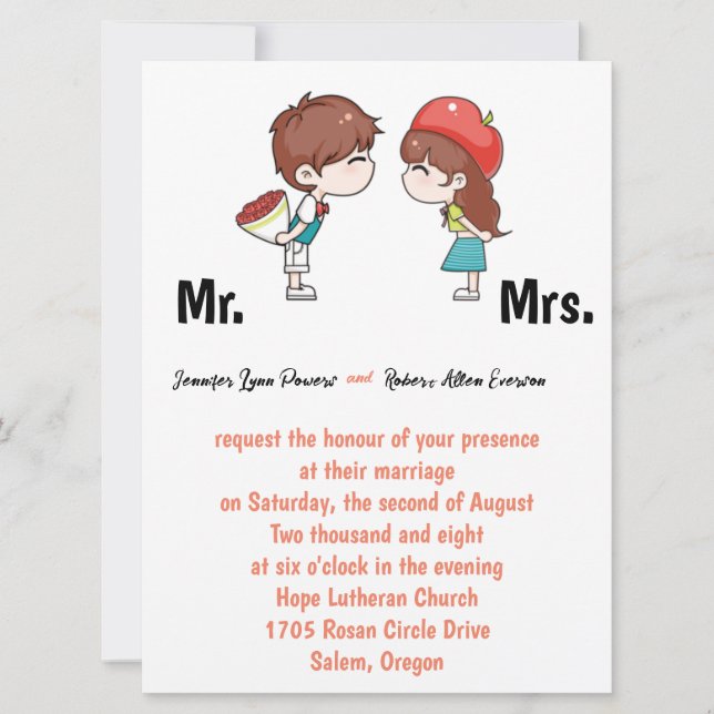 Invitations amusantes de la partie d'engagement (Devant)