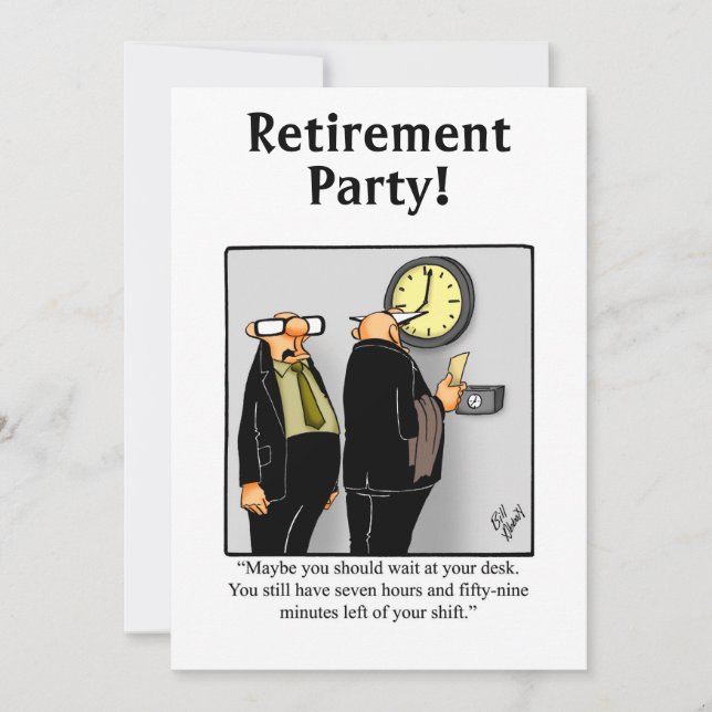 Invitations amusantes de l'Humour de retraite (Devant)