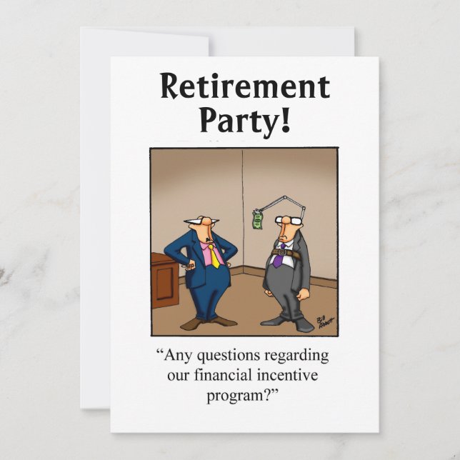 Invitations amusantes de l'Humour de retraite (Devant)