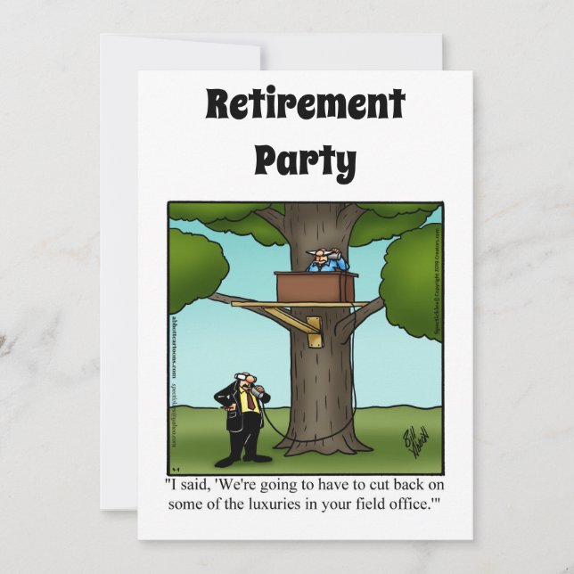 Invitations amusantes de l'Humour de retraite (Devant)