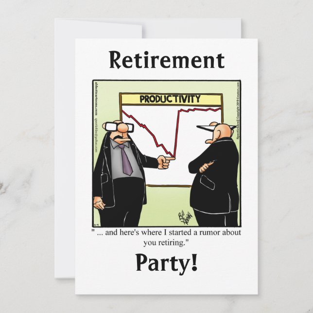 Invitations amusantes de l'Humour de retraite (Devant)