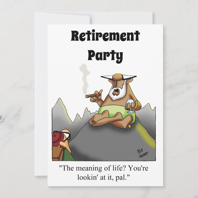 Invitations amusantes de l'Humour de retraite (Devant)