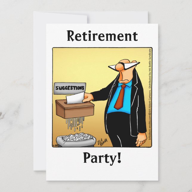 Invitations amusantes de l'Humour de retraite (Devant)