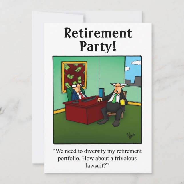 Invitations amusantes de l'Humour de retraite (Devant)