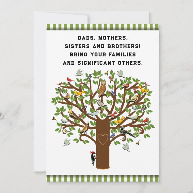 Invitations amusantes de réunion familiale (Devant)